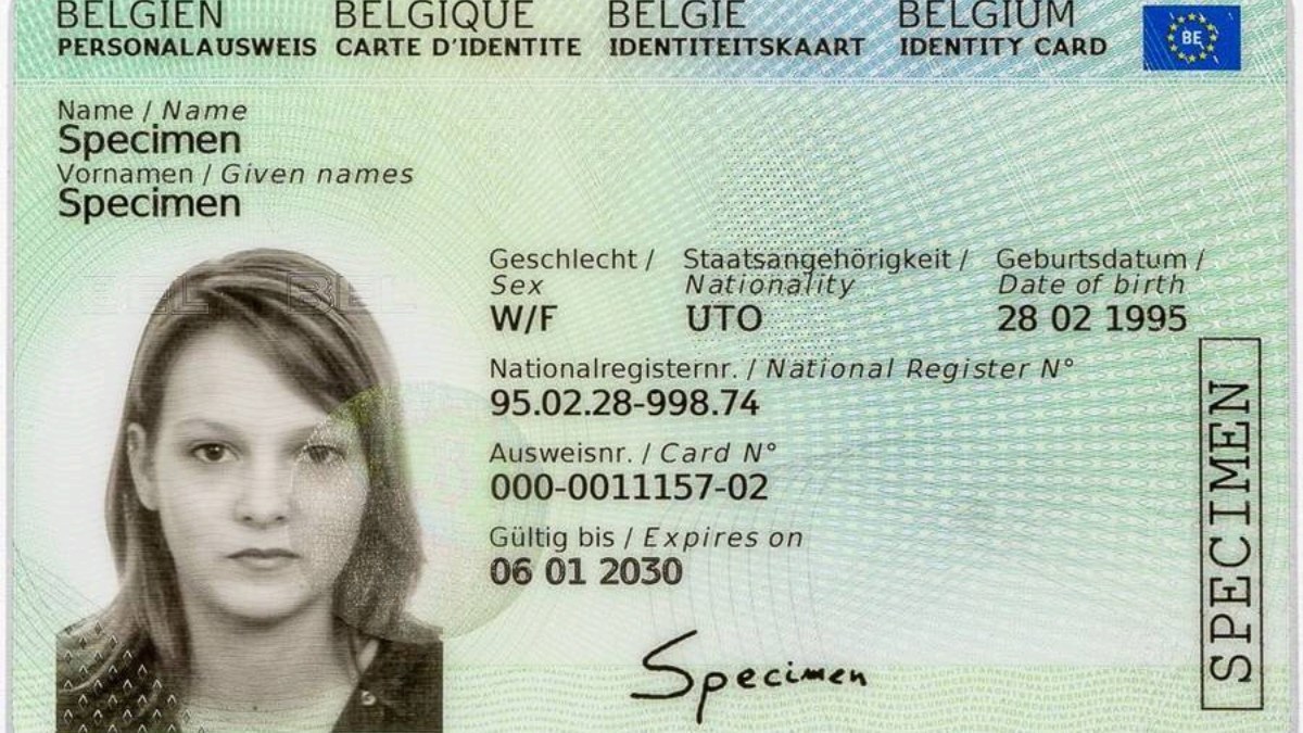 New Belgian ID (2021) (front)